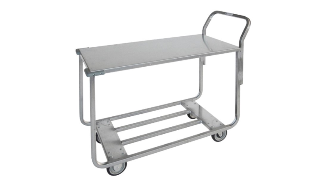 350 200 Metal Cart W Metal Tray Top